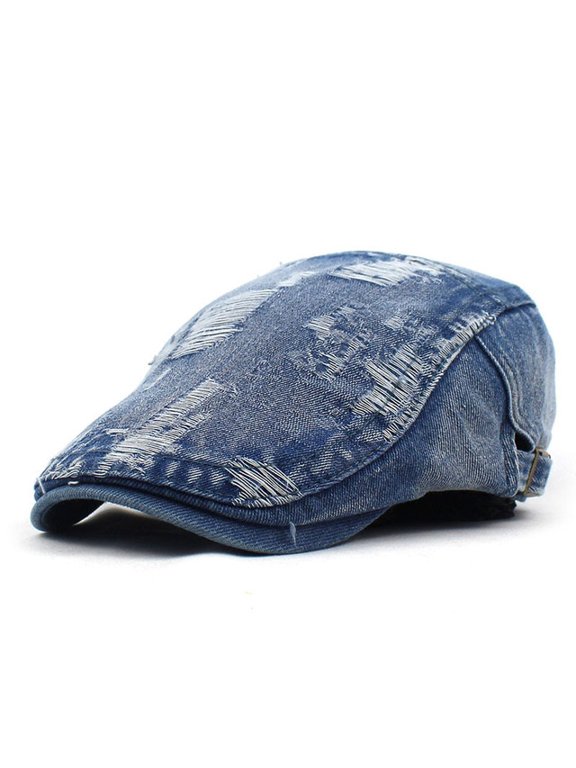 Solid Color Newsboy Caps Men Cotton Flat Peaked Cap Women Painter Beret Hats 09