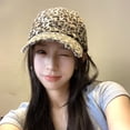 thumbnail image 1 of SikaFu Spring And Autumn American Retro Old Leopard Hats Female Street Tide Cool Personality Shows Face Faces, Small Sunscreen Duck Tongue Caps, 1 of 5