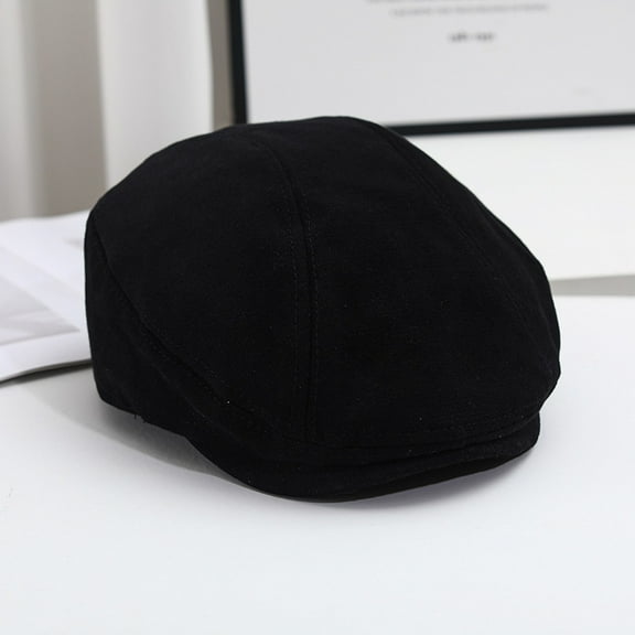 SikaFu Spring And Summer Breathable Artistic Berets, British Painter Hats, Retro Forward Hats, Men's And Women's Linen Japanese Duckbill Hats