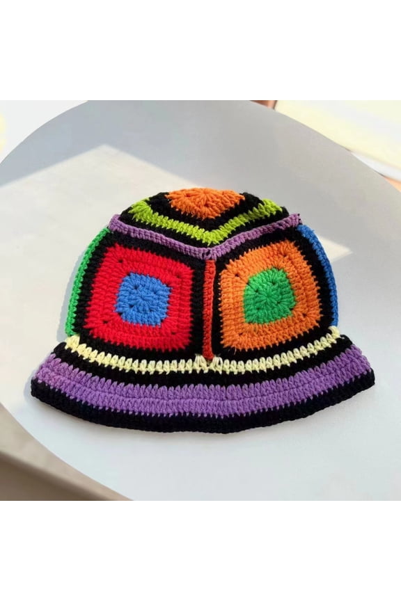 Spring And Summer New Celebrities, Colorful Handmade Knitted Fishermen Hats, Sweet Versatile Faces, Small Faces, Small Combat Hoods