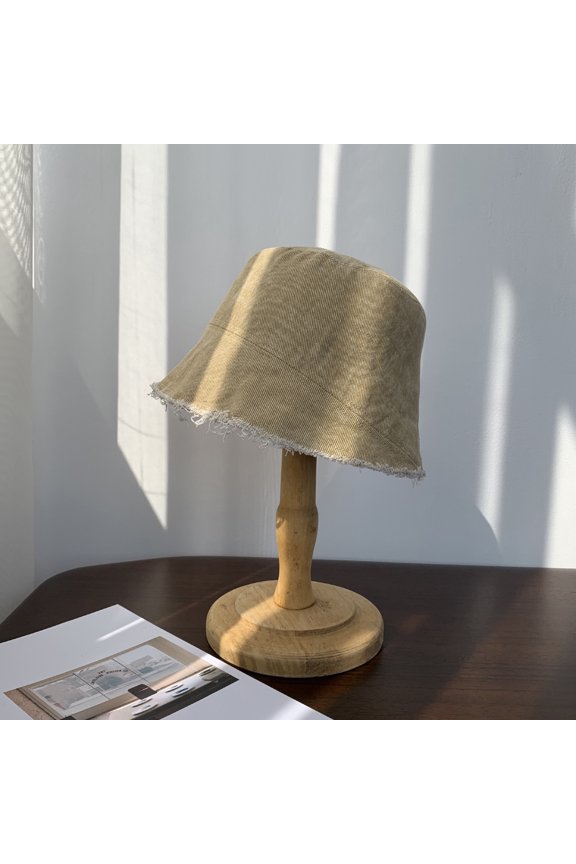 Spring And Summer New Korean Washing Mao Washing Edge Denim Denim Fisherman Hat Female Bucket Shelter Shading Pot Tide