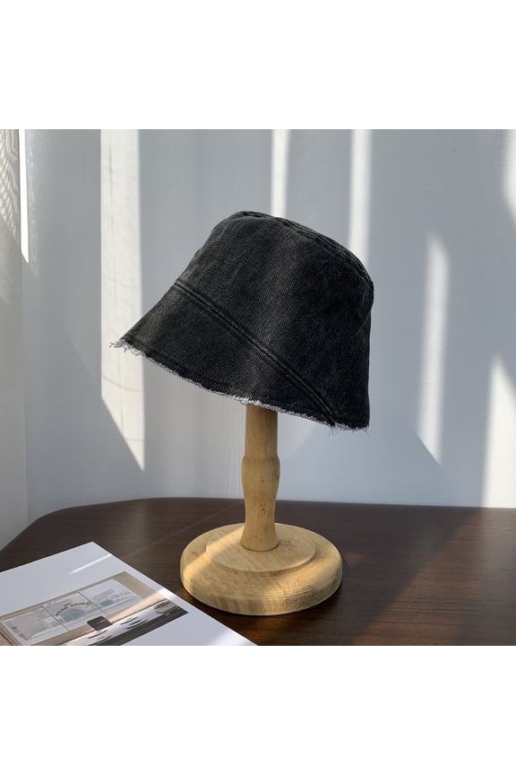 Spring And Summer New Korean Washing Mao Washing Edge Denim Denim Fisherman Hat Fisherman's Bucks Fresh Passeed Tide