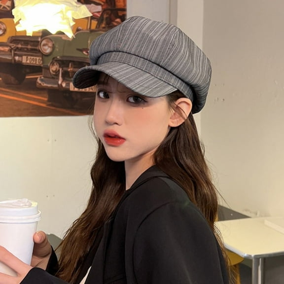 SikaFu Spring Autumn Women Hat New Fashion Octagonal Newsboy Cap Female Vintage Beret Hat Ladies Retro Berets for Women