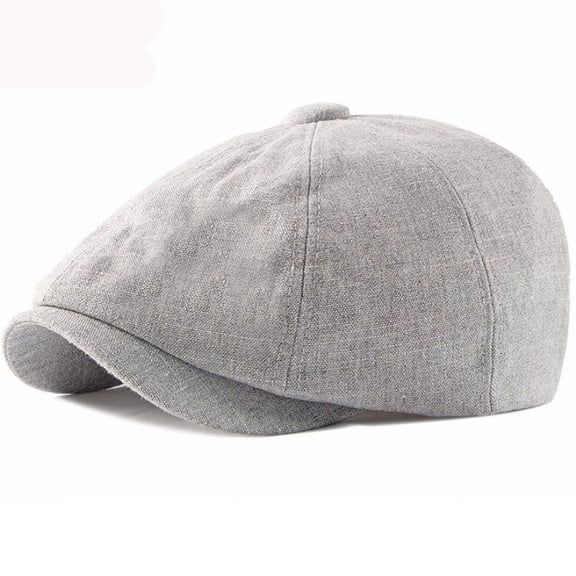 SikaFu Spring Summer Cotton Linen Beret Cap Men Women Artist Painter Beret Hat Breathable Octagonal Newsboy Cap Men Women Berets