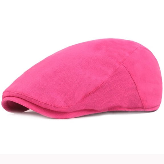 SikaFu Spring Summer Men Women Berets Retro Solid Plain Ivy Newsboy Flat Cap Retro Artist Painter Beret Hat Adjustable Beret Cap