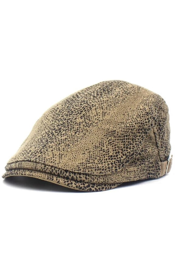 Spring Summer Snake Pattern Newsboy Caps Men Cotton Flat Peaked Cap Women Painter Beret Hats 17