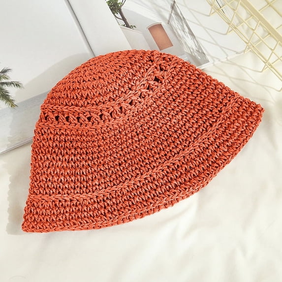 SikaFu Straw Hat Female Edition Tide Versatile Niche Fisherman Hat Female Summer Breathable Covered Face Sun Hat Sunscreen Bucket Hat