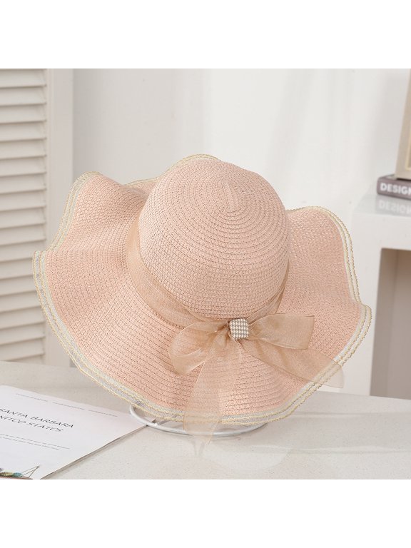 Straw Hat Women's Net Red New Outdoor Sun Hat Seaside Holiday Beach Hat Floating Sun Hat Manufacturer