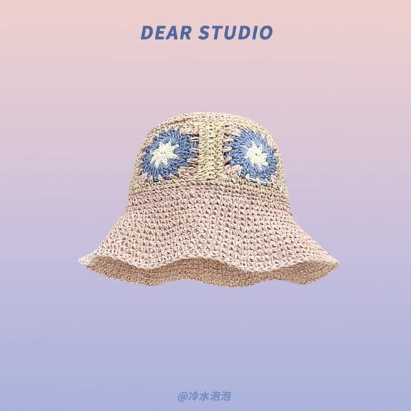 SikaFu Straw Hat, Women's Summer Sun Protection And Shading Hat, Seaside Vacation Beach Hat, Straw Woven Fisherman Hat, Foldable Sun Hat, Basin Hat