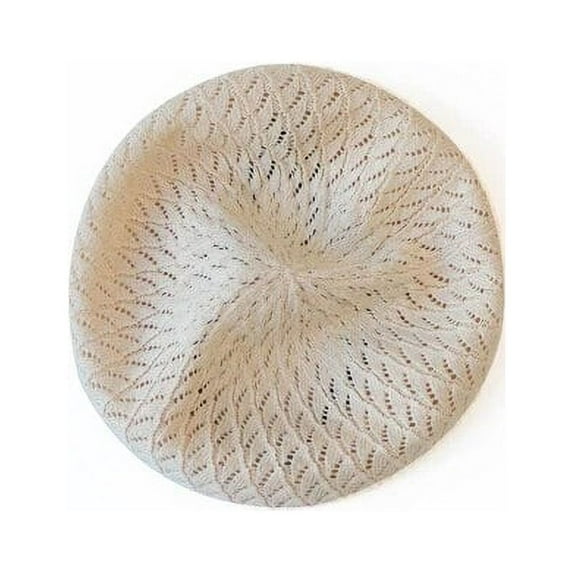 SikaFu Summer Beret Hats For Women Flat Cap Knit Hollow Beret Hats Lady Girl Berets Hat Bone Female French Painter Hat Sun Cap Gorra