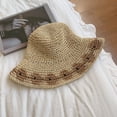 thumbnail image 1 of SikaFu Summer Big Eaves Straw Hat Manual Weaving Outdoor Holiday Beach Hat Sunscreen Sunscreen And Ultraviolet Covers Face Shade Hat Female Tide, 1 of 6