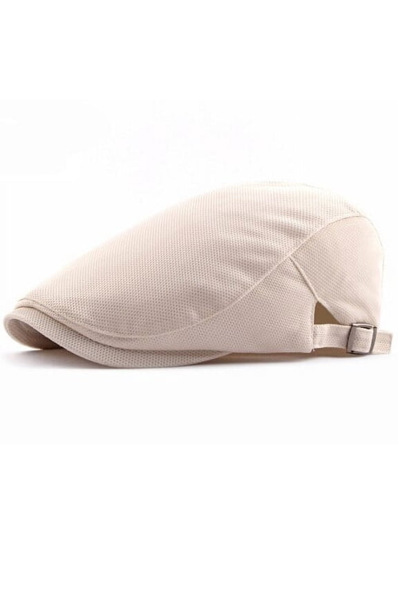 Summer Breathable Beret New Fashion Men Beret Cap Women Plain Duckbill Flat Cap Driver Ivy Mesh Cap Men Newsboy Beret Hat