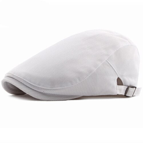 SikaFu Summer Breathable Beret New Fashion Men Beret Cap Women Plain Duckbill Flat Cap Driver Ivy Mesh Cap Men Newsboy Beret Hat
