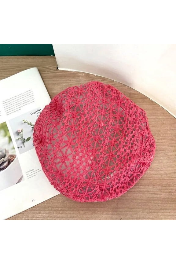 Summer Breathable Lace Flower Lady Beret Hats for Women Leisure Painter French Caps Gorra