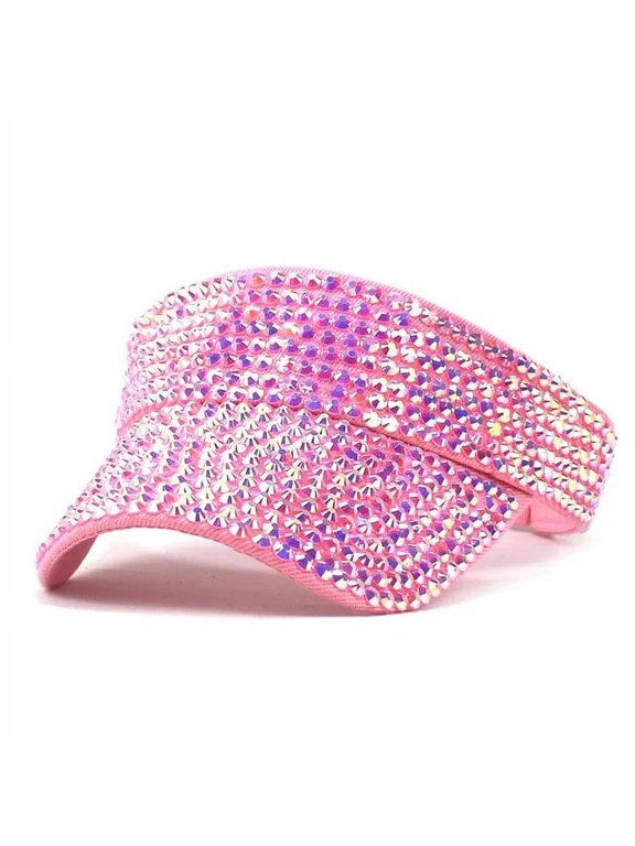 Summer Cotton Color Rhinestone Visors Adjustable Sun Protection Cap For Men and Women 05