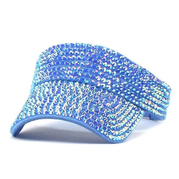 SikaFu Summer Cotton Color Rhinestone Visors Adjustable Sun Protection Cap For Men and Women 05
