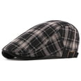 thumbnail image 1 of SikaFu Summer Fashion Plaid Newsboy Caps Men Cotton Flat Peaked Cap Women Painter Beret Hats 07, 1 of 6