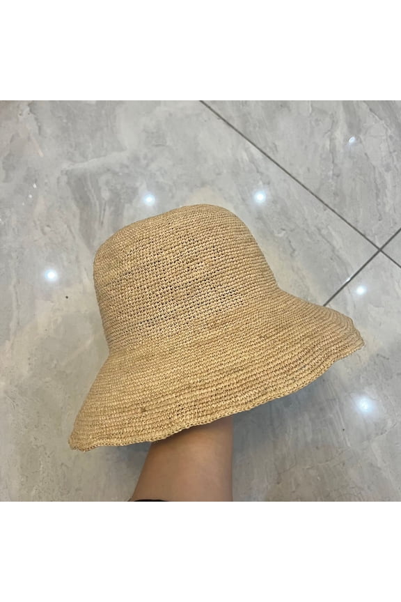 Summer Hat Children's Internet Red Bee Straw Hat Lafite Grass Handmade Fisherman Hat Tidal Sunscreen Versatile Handwoven Bowl Hat