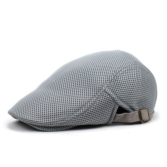 SikaFu Summer Internet Cooker Men's Grid Bedi Hat Breathd Outdoor Sun Hat Duck Tongue Hat Pure Color Casual Travel Hat