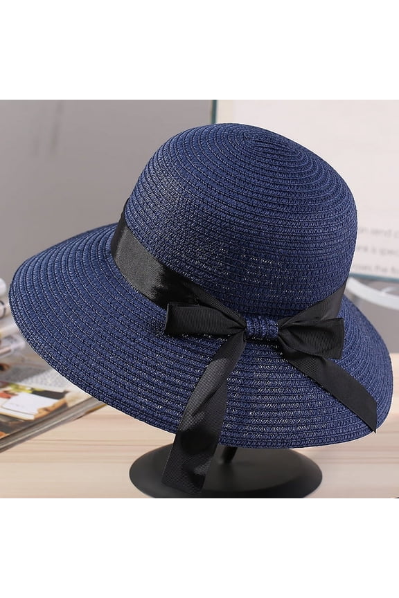 Summer New Beach Hats Small Hooded Fashion Ladies Bow Ribbon Ribbon Sun Hat Shaw Hats