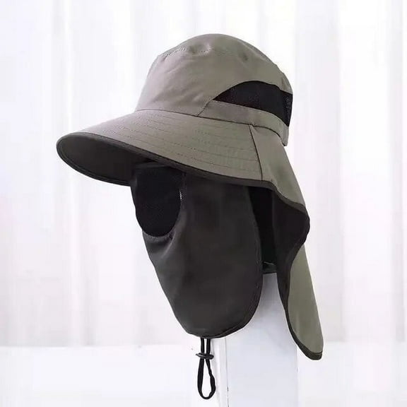 SikaFu Summer Sun Hats UV Protection Outdoor Hunting Fishing Cap for Men Women Hiking Camping Visor Bucket Hat Removable Fishing Hat