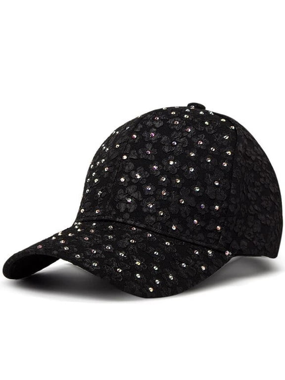 Summer Women Rhinestone Baseball Cap Flower Embroidery Hats Female Snapback Designer Sun Hat Hip Hop Y2k Caps Gorras De Béisbol
