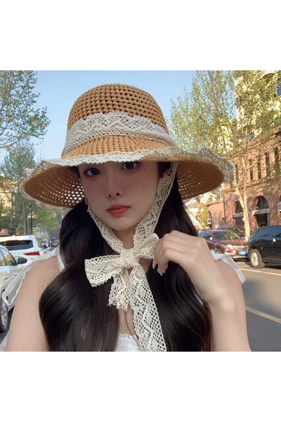 Sweet Woven Lace Lace Strap Hats, Version Of The Summer Out Of The Summer