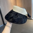 thumbnail image 1 of SikaFu Switching Grass Editing Sunscreen Hats Female Summer Outdoor Anti -Ultraviolet Sun Hat Fashion Big Eaves European Roots Empty Top Hat, 1 of 4