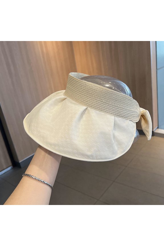Switching Grass Editing Sunscreen Hats Female Summer Outdoor Anti -Ultraviolet Sun Hat Fashion Big Eaves European Roots Empty Top Hat