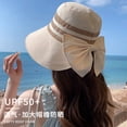 thumbnail image 1 of SikaFu The New Anti -Ultraviolet Ou Genfish Fisherman Hat Girl Summer Outdoor Bow Sunscreen Sunscreen Hat Beach Hat, 1 of 9