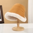 thumbnail image 1 of SikaFu The New Plush Fisherman Hat Version Of Autumn And Winter Main Hat Thickens Warming Lei Feng Hat Pure Color Face Face Small Hat Girl, 1 of 8