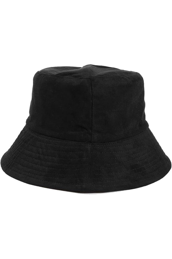 Trendy Fisherman Hats Double Side Wear Fishing Sun Hat Solid Color Bucket Hat Winter Reversible Packable Cap