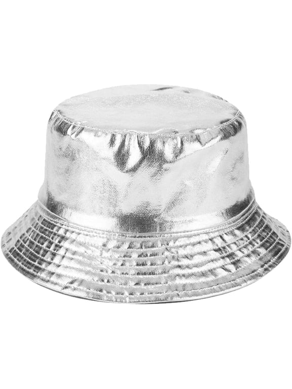Trendy Waterproof Fisherman Hats Metallic Bucket Hat for Women and Men