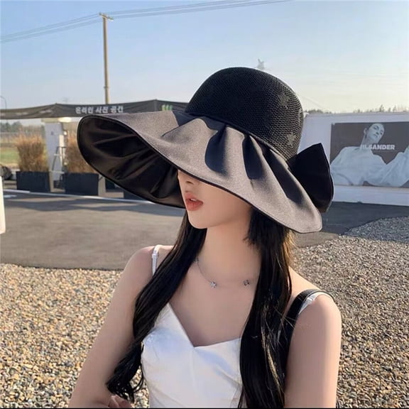 SikaFu UV Resistant Black Rubber Fisherman Hat With Enlarged And Widened Brim, Sun Protection Hat For Summer Outings, Casual Sun Protection Hat