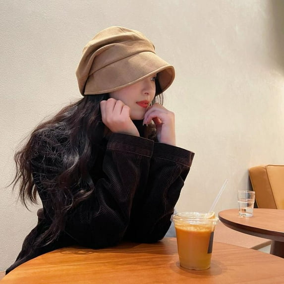SikaFu Uncleyao Uncle Yao/Heart Houye Honald Face ~ Elegant Intellectual Skiller French French Front And Back Short Pile Of Hat Girl