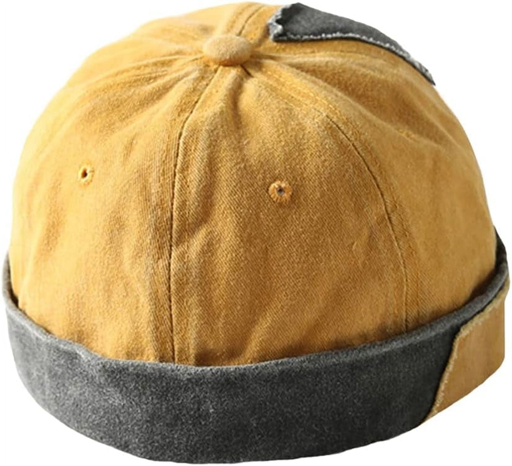 SikaFu Unisex Distressed Rolled up Beanie Hat Vintage Brimless Docker ...