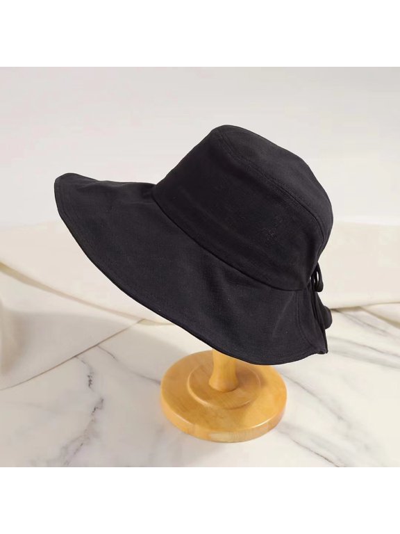 Version Bow Fisherman Hat For Women In Spring And Summer, Sun Visor Hat For Small Face, Large Brim Sun Protection Hat
