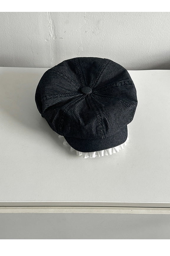 Version Of Retro Flowers Embroidered Forward Hat Female Summer Wild Niche Design Beret Hat Show Face Small Painter Hat