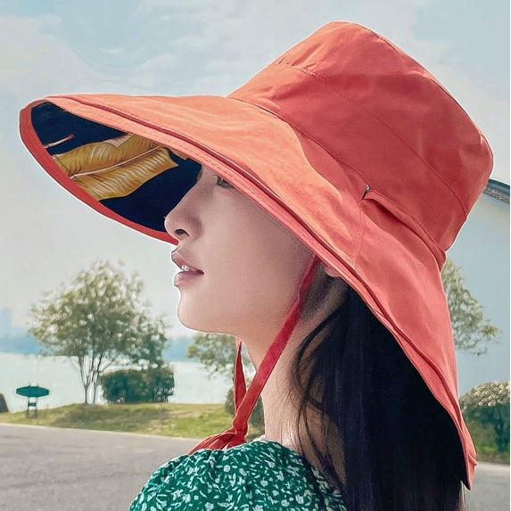 SikaFu Version Of Summer Shading Hat Outdoor Large Eaves, Harsh, Seaside Vacation Show Face Face Fisherman Hat Sun Hat