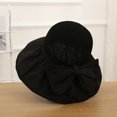 thumbnail image 1 of SikaFu Version Of The Dome Vinyl Bottom Shading Hat New Sun Hat Female Splicing Fisherman Hat Pocket Bow Hat, 1 of 6