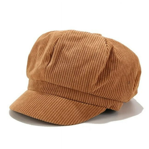 SikaFu Version Solid Color Women Beret Spring Autumn Newsboy Hat Vintage Corduroy Elasticity Peaked Cap Painter Hat Gorras