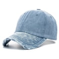 thumbnail image 1 of SikaFu Washed Cotton Cap Denim Plain Moto Gp Baseball Cap for Men Women Casual Outdoor Snapback Caps Kpop кепка мужская 여름모자 남성용, 1 of 6