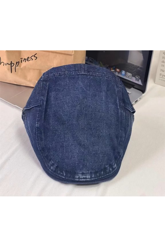Washed And Distressed Vintage Denim Front Hat, Adjustable Large Head Circumference In Summer, Fashionable And Versatile, Minimalist Berry Hat Trend