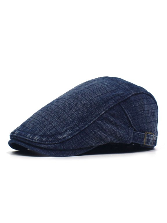 Washing Denim Buder Hat, Autumn And Winter Thick Model Plus Velvet -Keeping Hat Cotton Peak Hat Cross -Border Fashion Forward Hat