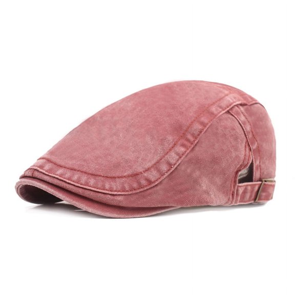 SikaFu Washing Denim Luck Hats Men In Autumn And Winter Warming Forward Hat Middle -Aged Elderly Casual Beret Personal Female Hat Tide