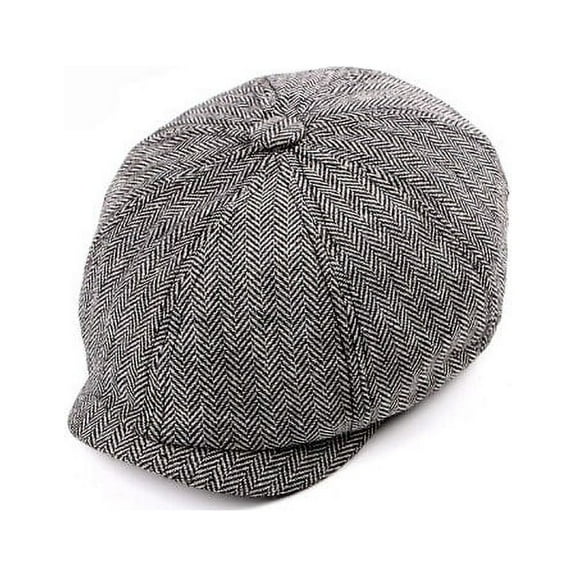 SikaFu Western Octagonal Newsboy Cap Vintage Spring Autumn Women Men Beret Cap Classic Fashion Striped Flat Beret Hats for Women