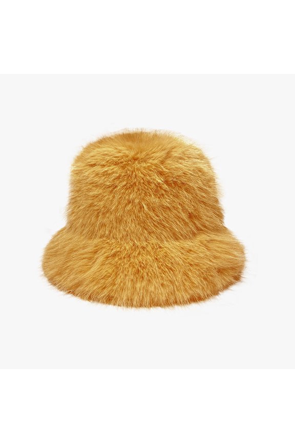 White Plush Hat For Women In Winter, Korean Version, Showing Small Face, Thickened Warmth, Fisherman's Hat, Japanese Large Head Circumference, Cold Hat, Trendy
