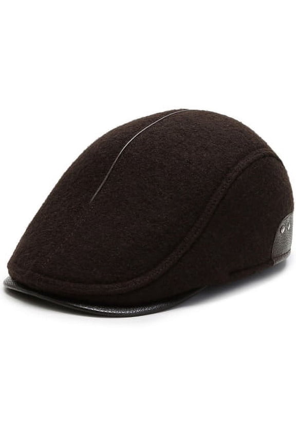Winter Hats for Men Thick Warm Earflap Caps Men Thick Warm Wool Beret Cap Male Dad Hats with Earflap Men Berets Artist Painter Hat