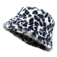 thumbnail image 1 of SikaFu Winter Thick Model Warm Ladies Barrel Hat Fashion Version Of Leopard Head Hats Outdoor Fisherman Hat Flat Top Hat, 1 of 9