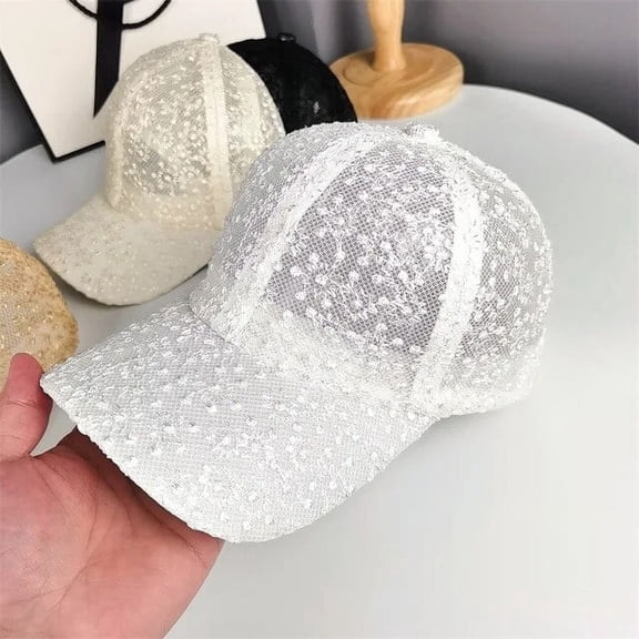 SikaFu Women Baseball Cap Lace mesh hollow breathable Hip Hop Caps Girls Summer Hats For Women Snapback Trucker Hat Adjustable